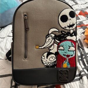 Nightmare Before Christmas Chenille Mini Loungefly Backpack Like New